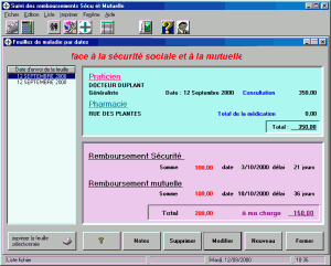 Capture d'cran de Suivi Scu